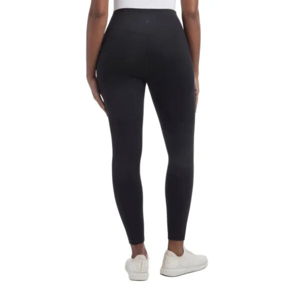 Danskin Women's M Satin Stitch 7/8 Legging Black Salt Side Pocket M0834 - Picture 2 of 11